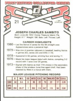 Joe Sambito  baseball card collectible - Main Image 2