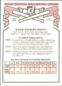 Dave Smith  baseball card collectible - Main Image 2