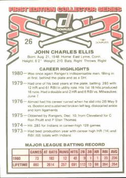 John Ellis  baseball card collectible - Main Image 2