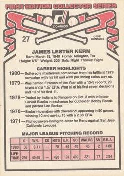 Jim Kern  baseball card collectible - Main Image 2