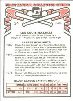 Lee Mazzilli  baseball card collectible - Main Image 2