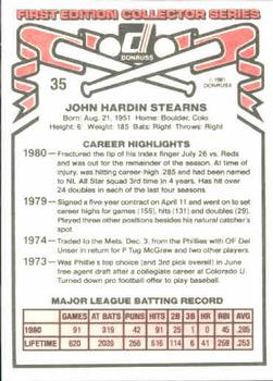 John Stearns  baseball card collectible - Main Image 2