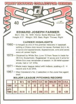 Ed Farmer  baseball card collectible - Main Image 2