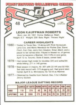 Leon Roberts  baseball card collectible - Main Image 2