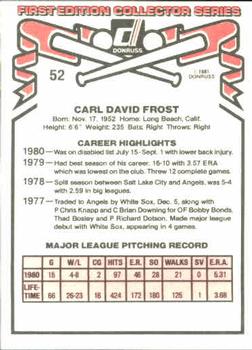 Dave Frost  baseball card collectible - Main Image 2