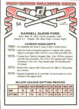 Dan Ford  baseball card collectible - Main Image 2