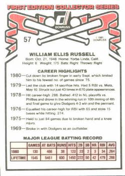 Bill Russell  baseball card collectible - Main Image 2