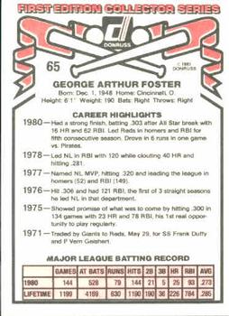 George Foster  baseball card collectible - Main Image 2