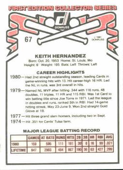 Keith Hernandez  baseball card collectible - Main Image 2