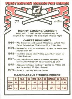 Gene Garber  baseball card collectible - Main Image 2