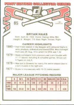 Moose Haas  baseball card collectible - Main Image 2