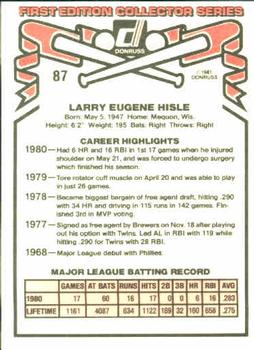 Larry Hisle  baseball card collectible - Main Image 2