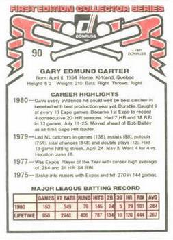 Gary Carter  baseball card collectible - Main Image 2