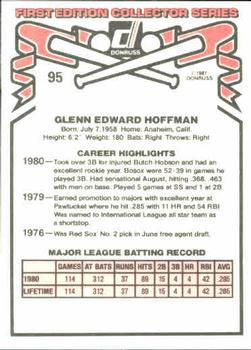 Glenn Hoffman  baseball card collectible - Main Image 2