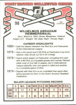 Win Remmerswaal  baseball card collectible - Main Image 2