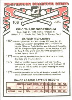 Eric Soderholm  baseball card collectible - Main Image 2
