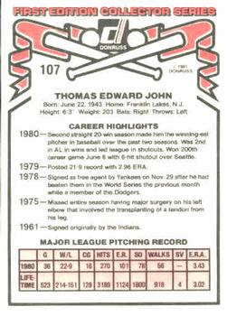 Tommy John  baseball card collectible - Main Image 2