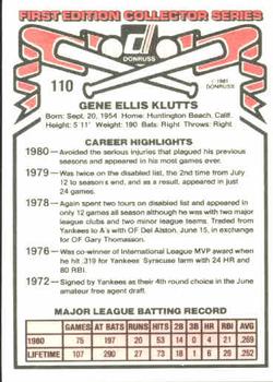 Mickey Klutts  baseball card collectible - Main Image 2