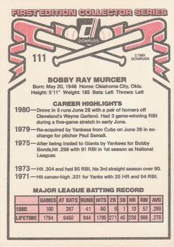 Bobby Murcer  baseball card collectible - Main Image 2