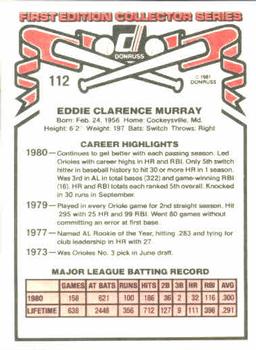 Eddie Murray  baseball card collectible - Main Image 2