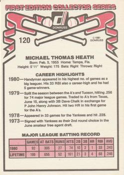 Mike Heath  baseball card collectible - Main Image 2