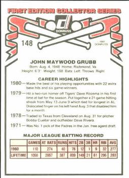 John Grubb  baseball card collectible - Main Image 2