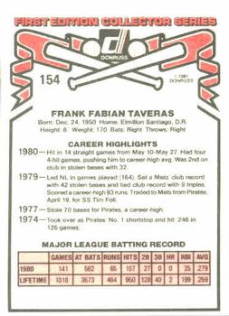 Frank Taveras  baseball card collectible - Main Image 2