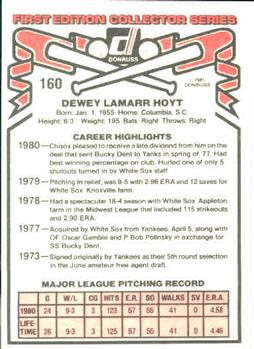 LaMarr Hoyt  baseball card collectible - Main Image 2