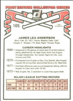 Jim Anderson  baseball card collectible - Main Image 2