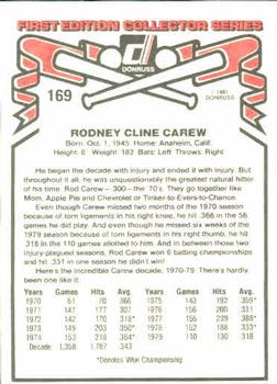 Rod Carew  baseball card collectible - Main Image 2