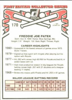 Fred Patek  baseball card collectible - Main Image 2