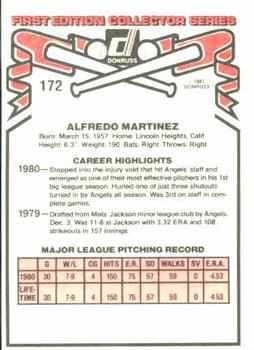 Alfredo Martinez  baseball card collectible - Main Image 2