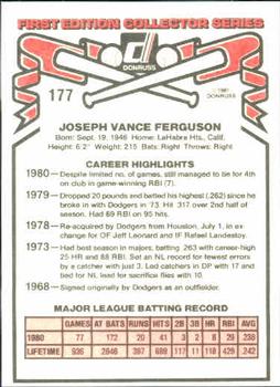 Joe Ferguson  baseball card collectible - Main Image 2