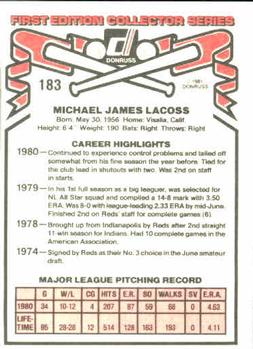 Mike LaCoss  baseball card collectible - Main Image 2