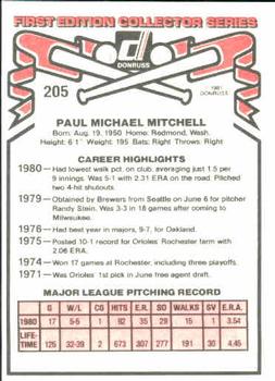 Paul Mitchell  baseball card collectible - Main Image 2