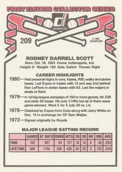 Rodney Scott  baseball card collectible - Main Image 2