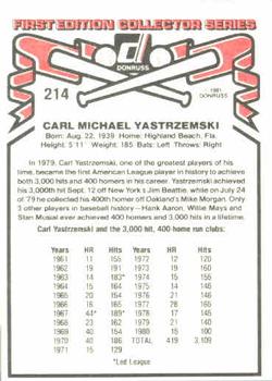 Carl Yastrzemski  baseball card collectible - Main Image 2