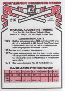 Mike Torrez  baseball card collectible - Main Image 2