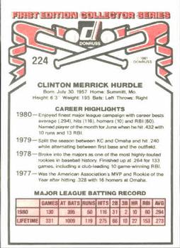 Clint Hurdle  baseball card collectible - Main Image 2