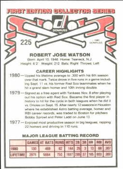 Bob Watson  baseball card collectible - Main Image 2