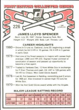 Jim Spencer  baseball card collectible - Main Image 2