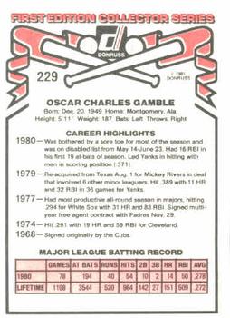 Oscar Gamble  baseball card collectible - Main Image 2