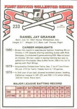 Dan Graham  baseball card collectible - Main Image 2