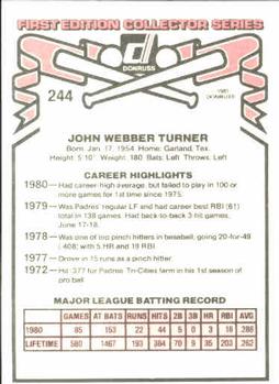 Jerry Turner  baseball card collectible - Main Image 2