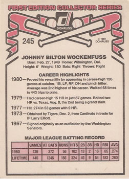 John Wockenfuss  baseball card collectible - Main Image 2