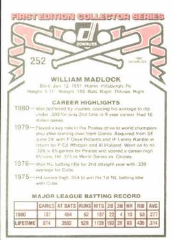 Bill Madlock  baseball card collectible - Main Image 2