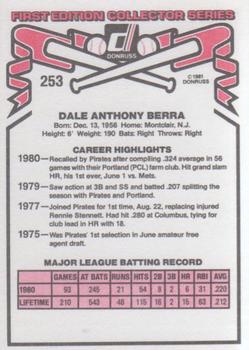 Dale Berra  baseball card collectible - Main Image 2