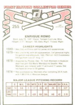 Enrique Romo  baseball card collectible - Main Image 2