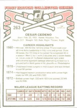 Cesar Cedeno  baseball card collectible - Main Image 2