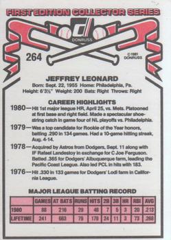 Jeff Leonard  baseball card collectible - Main Image 2